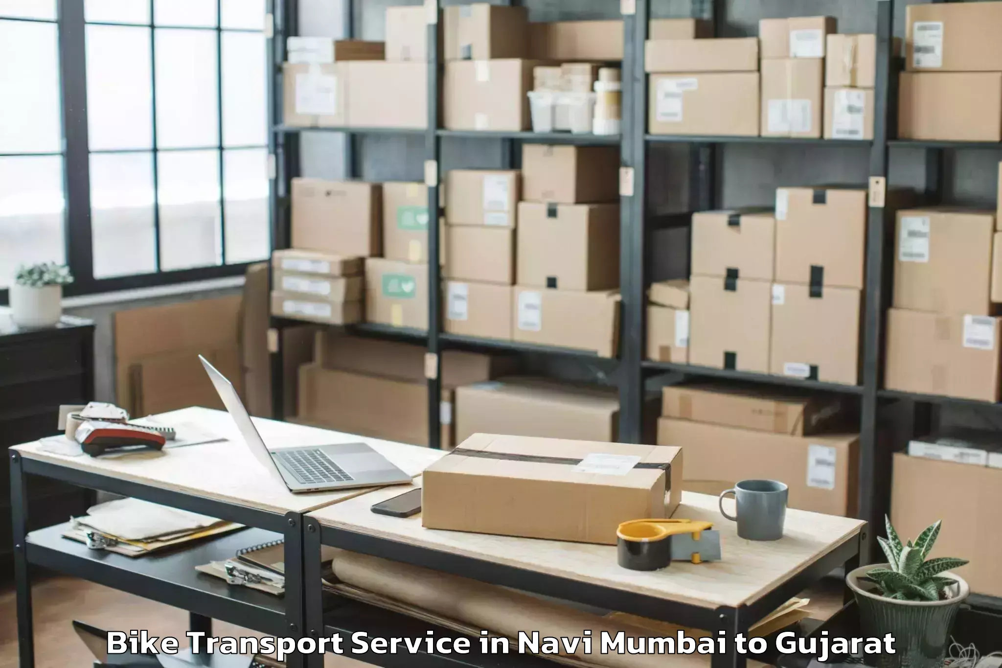 Reliable Navi Mumbai to Kandla Port Bike Transport